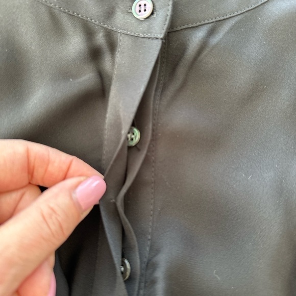 BCBG Maxazria fitted dress with short sleeves, ruffled, knee length, silk - Picture 11 of 16